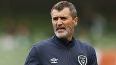 Roy Keane, durante un entrenamiento con Irlanda.