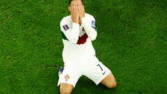 Ronaldo (Portugal) in the World Cup quarter-final loss to Morocco.
