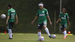 Las jugadoras de Atl&eacute;tico Nacional en el entrenamiento previo al debut ante Real Cartagena por la Liga &Aacute;guila Femenina