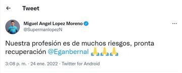 El mensaje de Miguel Ángel López a Egan Bernal