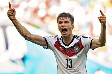 El delantero alemán Thomas Müller, que no acudió a la Confederaciones de Rusia, se encuentra al acecho de los grandes goleadores en la Copa del Mundo, pues a sus 27 años ya ha marcado 10 goles en las ediciones de Sudáfrica 2010 y Brasil 2014.