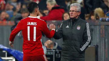 James Rodr&iacute;guez y el t&eacute;cnico Jupp Heynckes podr&iacute;an las fichas para llevar al Bayern a una final de Champions League