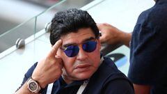 Maradona en el partido entre Argentina y Francia