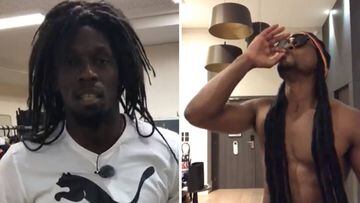 Imágenes del exatleta Usain Bolt y del futbolista Patrice Evra imitando a Bob Marley