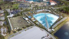 Recreaci&oacute;n de la futura piscina de ola artificiales que se construir&aacute; en Myrtle Beach, South Carolina, Estados Unidos. 