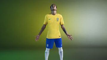 Brasil: La escuadra de Dunga no modifica en demasía su indumentaria. Mantiene su clásica camiseta con un diseño particular en el pecho. 