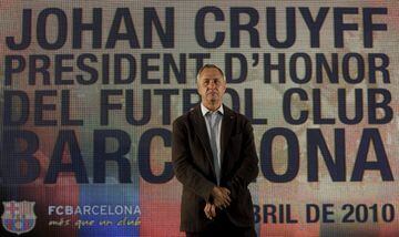 Johan Cruyff fue el Presidente de Honor del Barcelona.