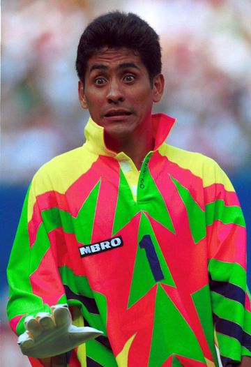 Mexico keeper Jorge Campos will forever be remembered for his colourful and perhaps slightly ill-fitting shirt.