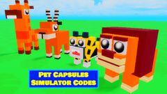 Roblox: Pet capsules simulator codes