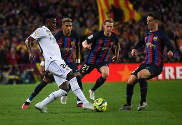 Vini Jr was subject to racist abuse at Camp Nou in Madrid's 2-1 loss to FC Barcelona.