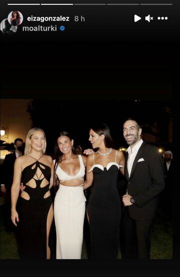 Eiza Gonzalez, Demi Moore, Kate Hudson y Mohammed Al-Turki v&iacute;a Instagram.