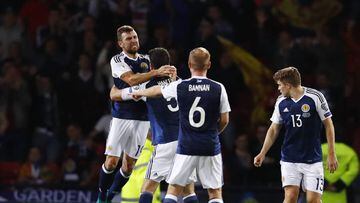 La Selecci&oacute;n escocesa celebra un gol durante este par&oacute;n. Escocia ser&iacute;a una de las implicadas en la nueva Superliga.