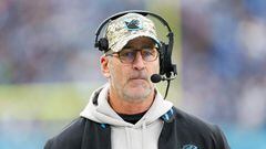 Panthers coach Frank Reich was fired in his first season with the team after going 1-10 and followng their latest 17-10 loss to the Titans on Sunday.
