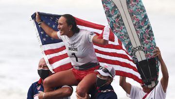 Tokyo Olympics 2021: USA's Carissa Moore wins surfing gold