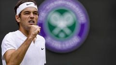 Number 11 seed Taylor Fritz of the U.S. will face Rafael Nadal in the Wimbledon quarterfinals, and he is the only American male left in the competition.
