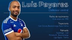 Millonarios anuncia la llegada del defensor Luis Payares