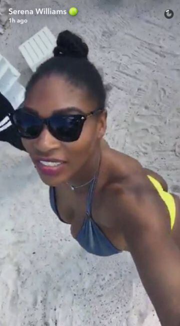 Serena Williams durante sus vacaciones en las Bahamas.