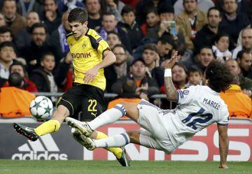Pulisic in action in Wednesday night's draw at the Bernabéu.