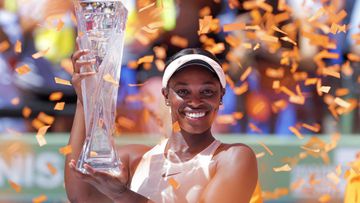 Stephens overcomes nerves and Ostapenko to lift Miami title