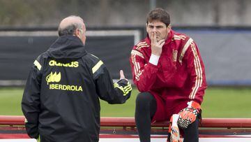 Del Bosque e Iker Casillas.