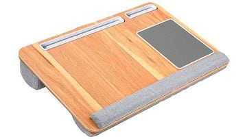 Soporte portátil de bambú para ordenador portátil, almohadilla de