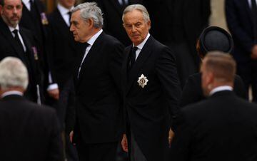 Gordon Brown, primer ministro del Reino Unido entre 2007 y 2010, y Tony Blair, primer ministro del Reino Unido entre 1997 y 2007.