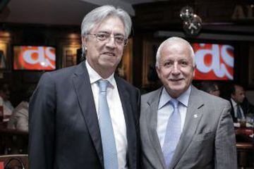 Ricardo Alarcón, presidente Caracol Radio (izq) y Baltazar Medina, presidente Comité Olímpico Colombiano