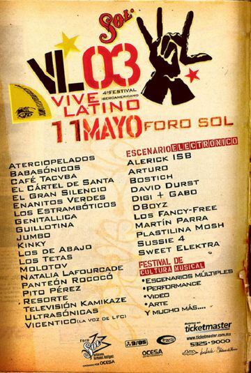 Cartel de la Cuarta Edición del Vive Latino