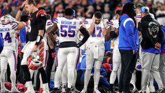 Play has been suspended at least for the night after Damar Hamlin collapsed on the field on Monday Night’s game between the Bills and the Bengals.