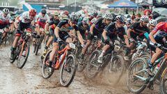 Competitors perform at UCI XCO World Cup in Les Gets, France on July 4th, 2021 // Bartek Wolinski / Red Bull Content Pool // SI202109100543 // Usage for editorial use only // 