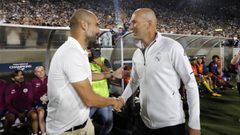 Guardiola saluda a Zidane.