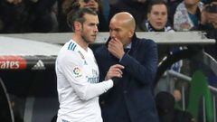 Zidane, con Bale ante el Fuenlabrada.