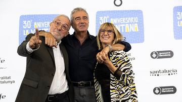 Los tres presentadores de 'La Ventana' a lo largo de los 30 años de historia juntos, Xavier Sardà, Carles Francino y Gemma Nierga.