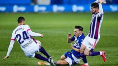 Lucas Perez of Deportivo Alaves during the Spanish league, La Liga Santander, football match played between Deportivo Alaves and Real Valladolid CF at Mendizorroza stadium on February 5, 2021 in Vitoria, Spain. AFP7  05/02/2021 ONLY FOR USE IN SPAIN