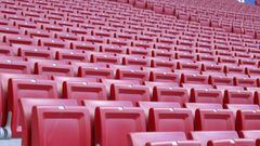Illustration, view of the empty stands during the spanish league, La Liga Santander, football match played between Atletico de Madrid and Athletic Club at Wanda Metropolitano stadium on March 10, 2021, in Madrid, Spain.
 AFP7 
 10/03/2021 ONLY FOR USE IN 