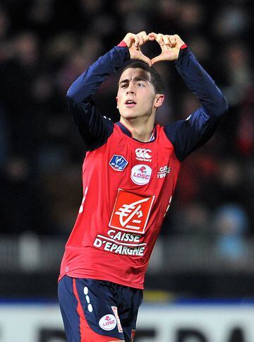 Hazard, seen here in 2009, spent the early years of his professional career ar Lille.