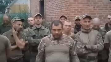 A screenshot from a video shared on June 28 by Russian prisoners' rights campaign group Gulagu.net. It shows fighters from a Storm-Z squad explaining they will no longer fight in Ukraine, in protest at treatment by their commanders. Obtained by REUTERS/via REUTERS