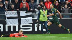 Radamel Falcao Garc&iacute;a celebra su gol frente al Rennes