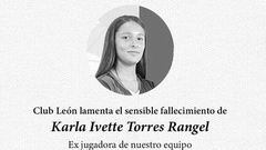 Fallece Karla Torres Rangel, ex futbolista del León Femenil