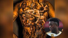 El nuevo tatuaje de Vinicius inspirado en leyendas del deporte: de Pelé a Kobe Bryant