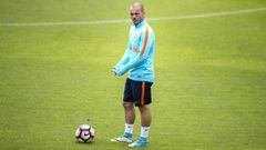 Wesley Sneijder podr&iacute;a regresar a la liga espa&ntilde;ola la pr&oacute;xima temporada.