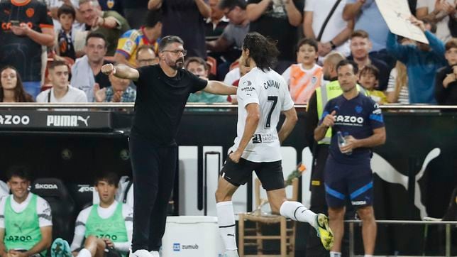 El tirón en Mestalla del Valencia de Gattuso y del Barcelona