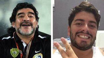 Diego Armando Maradona y Diego Jr. Im&aacute;gen: redes sociales