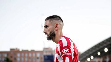 GETAFTE, SPAIN - AUGUST 15: Yannick Carrasco of Atletico Madrid  during the La Liga Santander  match between Getafe v Atletico Madrid at the Coliseum Alfonso Perez on August 15, 2022 in Getafte Spain (Photo by David S. Bustamante/Soccrates/Getty Images)