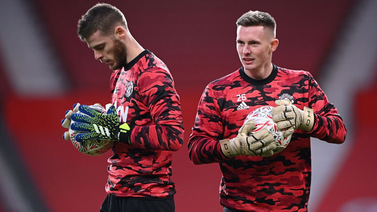 Dean Henderson y David de Gea con el Manchester United.