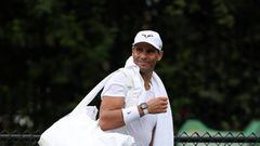 Rafa Nadal camina después de un entrenamiento en las instalaciones del US Open.