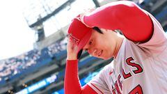 TORONTO, ON - JULY 30: Shohei Ohtani #17 of the Los Angeles Angels runs onto the field prior to a game against the Toronto Blue Jays at Rogers Centre on July 30, 2023 in Toronto, Ontario, Canada.   Vaughn Ridley/Getty Images/AFP (Photo by Vaughn Ridley / GETTY IMAGES NORTH AMERICA / Getty Images via AFP)