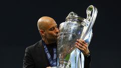 Pep Guardiola, entrenador del Manchester City, en la final de la Champions League.