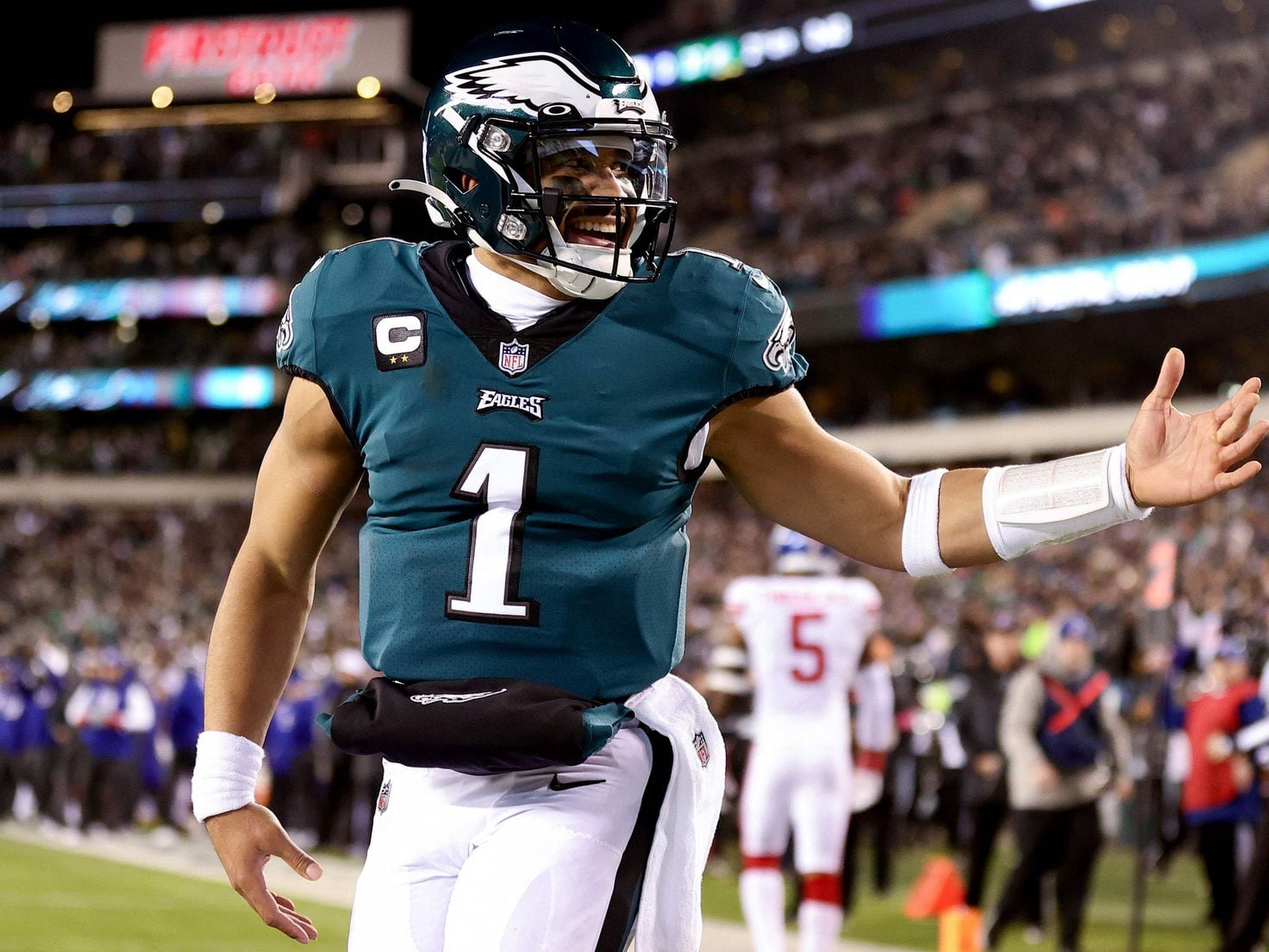 What does the Philadelphia Eagles' new Super Bowl jersey look like