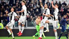 Soccer Football - Serie A - Juventus v Udinese - Allianz Stadium, Turin, Italy - March 8, 2019   Juventus players celebrate after the match           REUTERS/Massimo Pinca